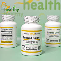Буферизовані капсули з вітаміном С, аскорбат натрію, 750 мг, California Gold Nutrition, GOLD Standard, 60 вег. капсул