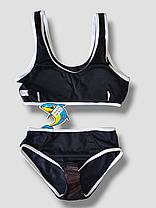 Дитячий роздільний купальник Teres 1018M чорний 32 34 36 38 розмір, фото 3