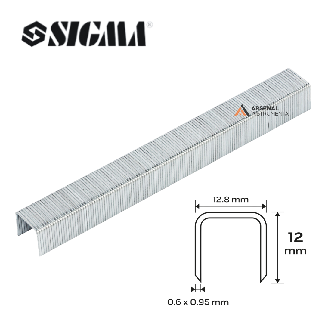 Скоби 12 × 12,8 мм для пневмостеплера (5000шт) 2817121 SIGMA