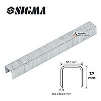 Скобы 12 × 12,8 мм для пневмостеплера (5000шт) 2817121 SIGMA