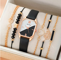 Наручные женские часы набор из 6 предметов.