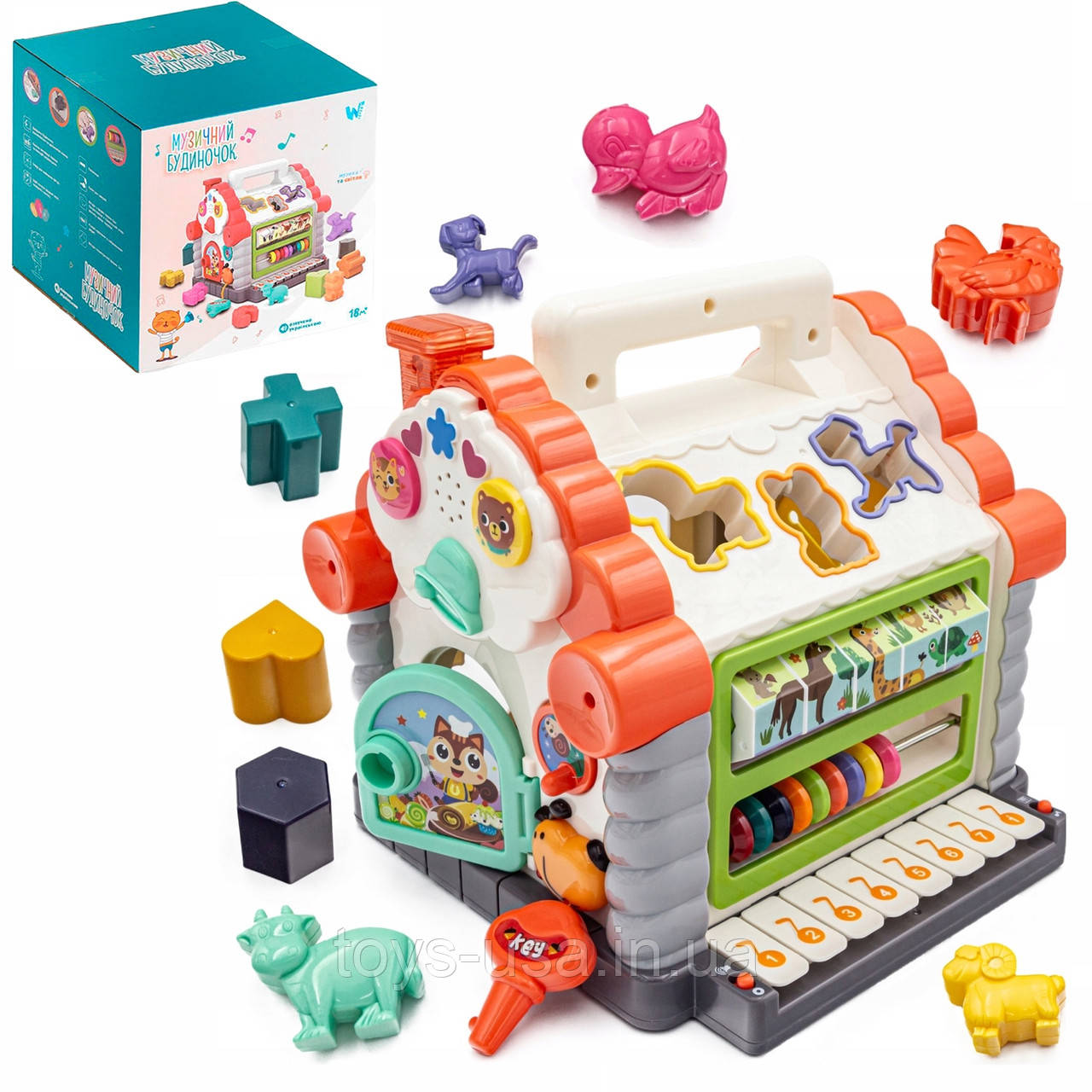 Розвивальна іграшка "Музичний теремок" (укр. озвучування) арт. 16180, фото 1