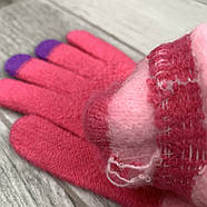 Рукавички дитячі одинарні з начосом Корона, асорті, розмір М - 16 см, 5802, фото 4