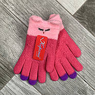 Рукавички дитячі одинарні з начосом Корона, асорті, розмір М - 16 см, 5802, фото 2