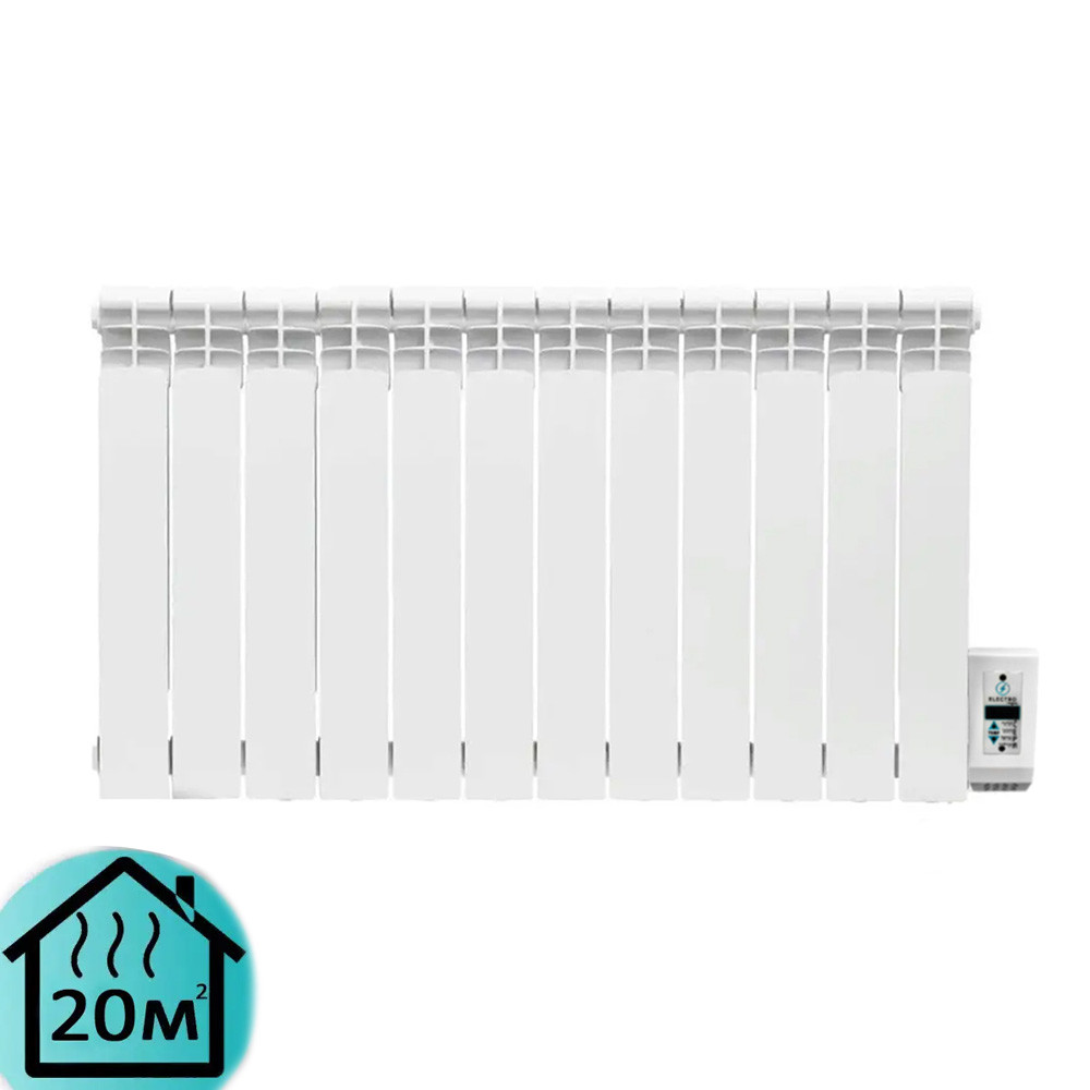 Електрорадіатор ELECTRO.12W, стандарт 500/96 (168Вт) Wi-Fi 1300Вт з настінними кріпленнями