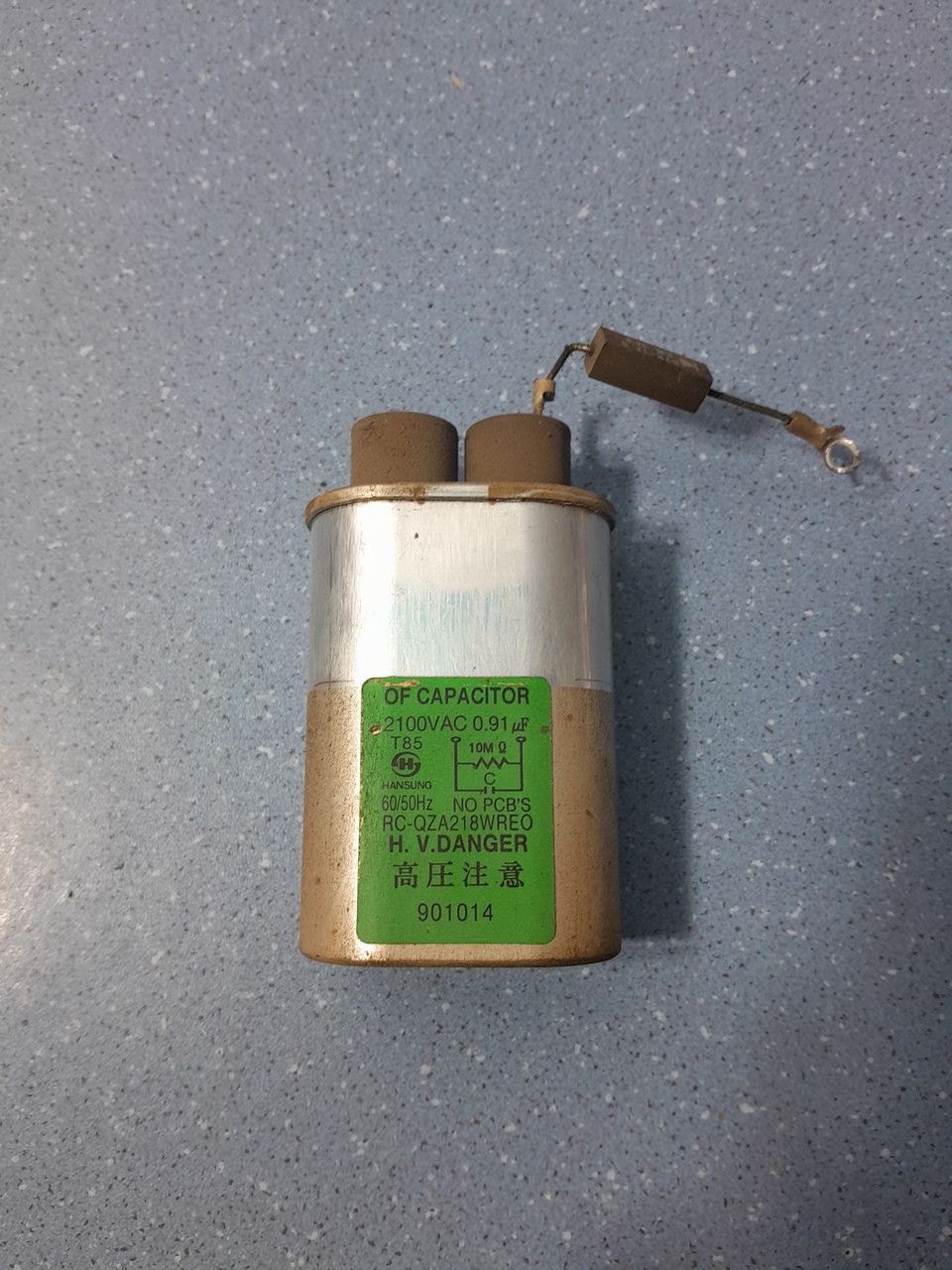 Конденсатор високовольтний для мікрохвильової печі RC-QZA218WREO, фото 1