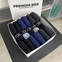 Premium Box CK Boxer Black (5 шт трусів + 12 пар шкарпеток махра)