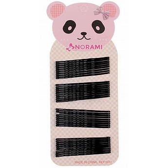 Невидимки Norami 6 см хвилясті чорні 36 шт