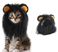 Котяча перука грива для маленьких собак і кішок чорний (Розмір L) ABC