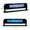 Автомобільний годинник із термометром і вольтметром VST-7013V Синій підсвітка, фото 5