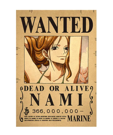 Плакат Ван Пис Намі One Piece ABC
