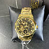 Годинник наручний кольору золота чоловічий механічний з автопідзаводом патріотичний годинник сталевий з гербом України, фото 3