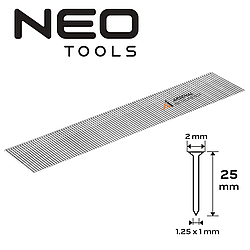 Цвяхи для пневматичного степлера 25 мм тип 300 (F) уп. 4000 шт. NEO 14-653