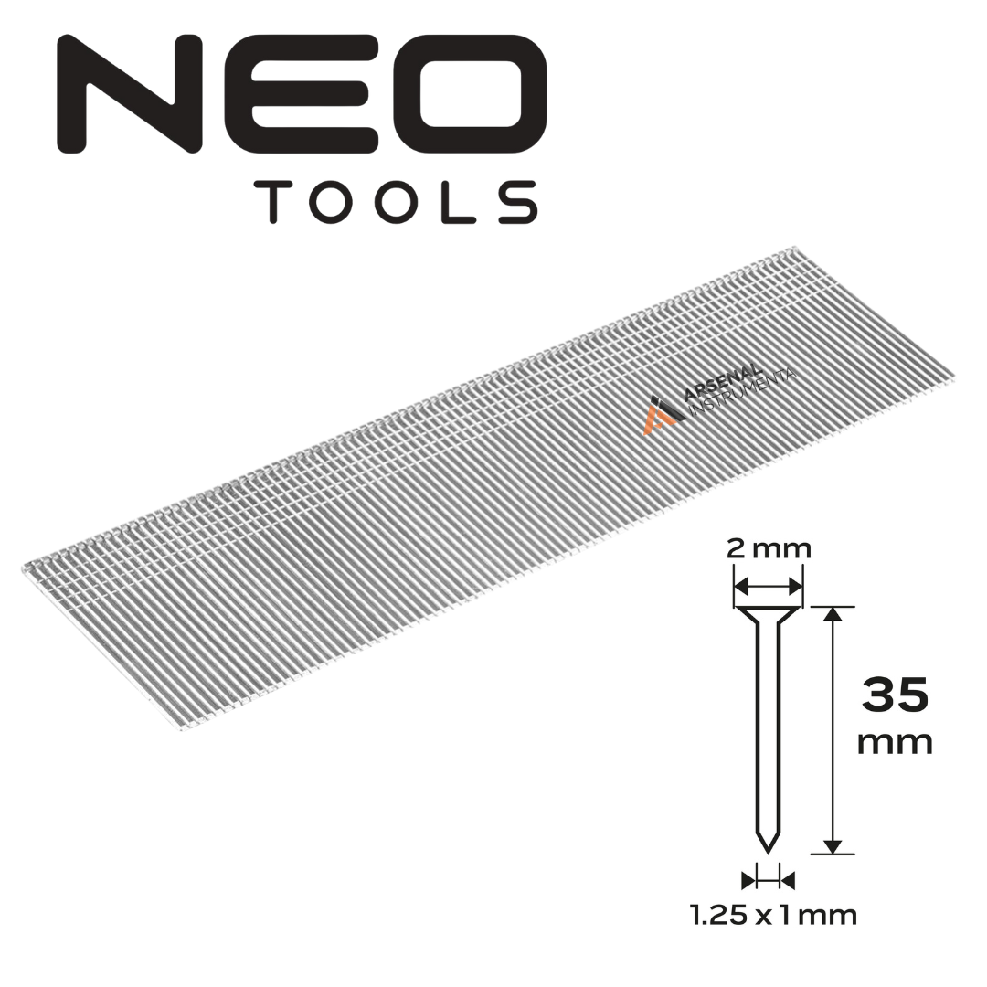 Цвяхи для пневматичного степлера 35 мм тип 300 (F) уп. 4000 шт. NEO 14-655