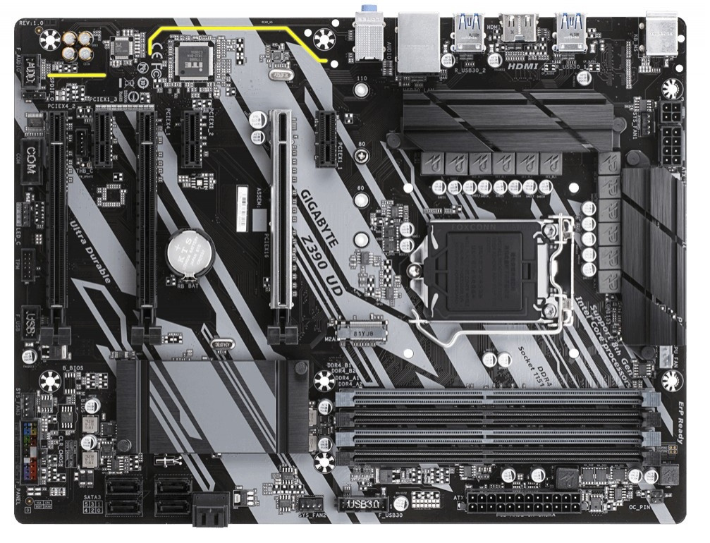 Материнська плата Gigabyte Z390 UD (s1151, Intel Z390, PCI-Ex16) OEM Bulk