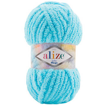 Alize Softy Mega, колір Блакитна бірюза №128