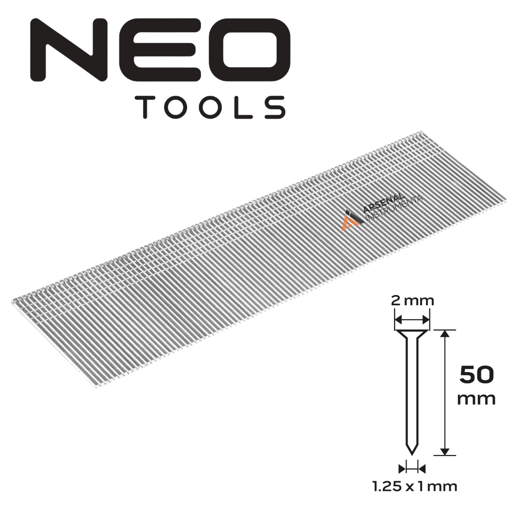 Цвяхи для пневматичного степлера 50 мм тип 300 (F) уп. 4000 шт. NEO 14-658