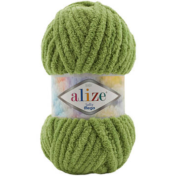 Alize Softy Mega, колір Зелена черепаха №485