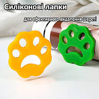 Силіконові лапки щітка для чищення вовни товщина 0,5см. Зелені вкладки для прання, для чищення одягу, фото 9