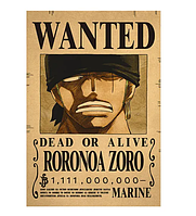 Плакат Ван Пис Ророноа Зоро One Piece ABC