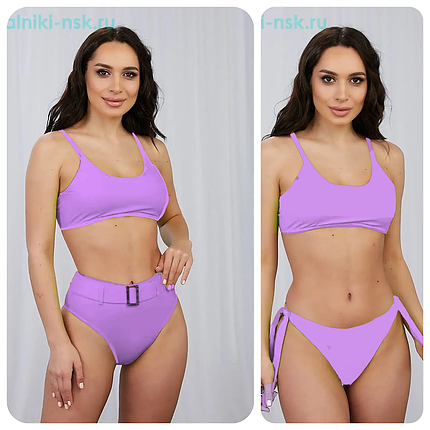 Купальник раздельный с двумя плавками Samegame 9656 Иванна фиалка (В НАЛИЧИИ ТОЛЬКО 44 46 48 50 52 УКР р-ры), фото 1