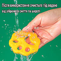 Силіконові лапки щітка для чищення вовни товщина 0,5см. Помаранчеві вкладки для прання, для чищення одягу, фото 10