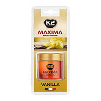 Ароматизатор для салона авто K2 Maxima ваниль с гелевым наполнителем в стеклянной банке 50 мл