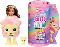 Барби Челси Кукла сюрприз Львенок серии Мягкие и пушистые Кьюти Ревил Barbie Cutie Reveal Chelsea Mattel HKR21