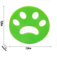 Силіконова лапка зелена багаторазова липка щітка для видалення вовни, сміття. Липка щітка товщина 1см, фото 2