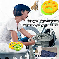 Силіконова лапка зелена багаторазова липка щітка для видалення вовни, сміття. Липка щітка товщина 1см, фото 5