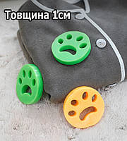 Силіконова лапка помаранчева багаторазова липка щітка для видалення вовни, сміття. Липка щітка товщина 1см, фото 6