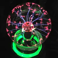 Плазменный шар Тесла 18 см . Плазменная лампа .Магический настольный ночник . Ночной светильник