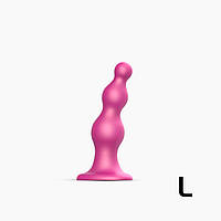 Насадка для страпона Strap-On-Me Dildo Plug Beads Framboise Metallic L - SO8986