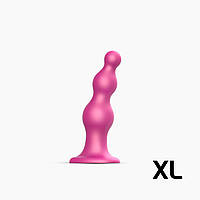 Насадка для страпона Strap-On-Me Dildo Plug Beads Framboise Metallic XL - SO8988