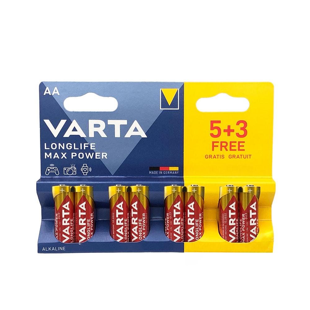 Батарейки AA (LR6) Varta Longlife Max Power Alkaline (1.5v) 8шт.