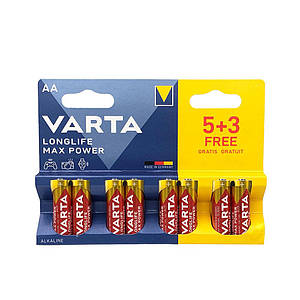 Батарейки AA (LR6) Varta Longlife Max Power Alkaline (1.5v) 8шт.