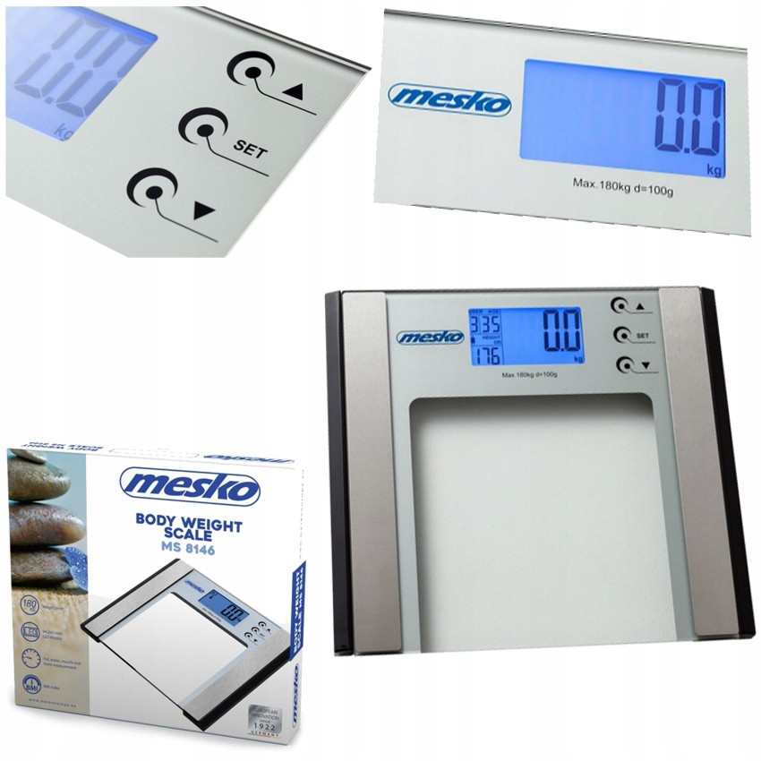 Ваги Mesko MS 8146 – 180 кг, аналіз складу тіла, пам’ять на 12 осіб, фото 1