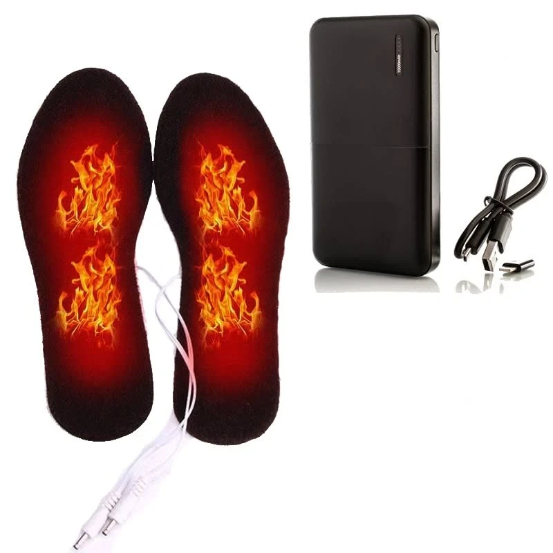 Устілки з підігрівом + POWER BANK 10000mA, USB - кабель 145 див. Всі розміри., фото 1