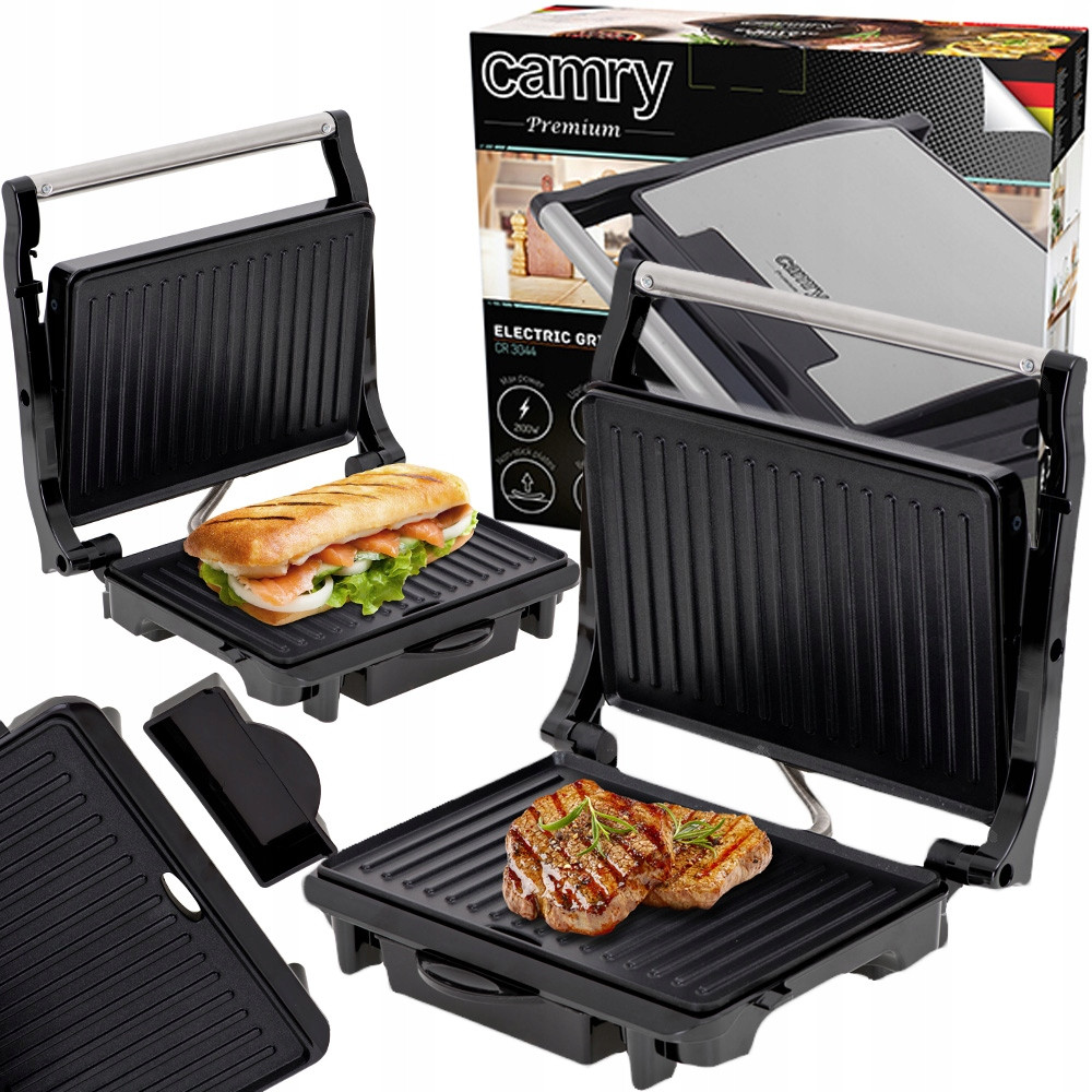 Електрогриль Camry CR 3044 – 2100 Вт, антипригарний, тефлон, фото 1