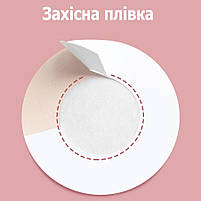 Одноразові стікіні наклейки на груди бежеві комплект 5 пар. Неткані наклейки для сосків під одяг тілесні, фото 2