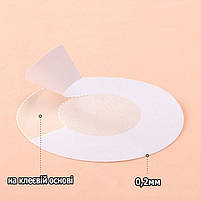 Одноразові стікіні наклейки на груди бежеві комплект 5 пар. Неткані наклейки для сосків під одяг тілесні, фото 4