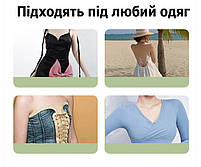 Одноразові стікіні наклейки на груди бежеві комплект 5 пар. Неткані наклейки для сосків під одяг тілесні, фото 10