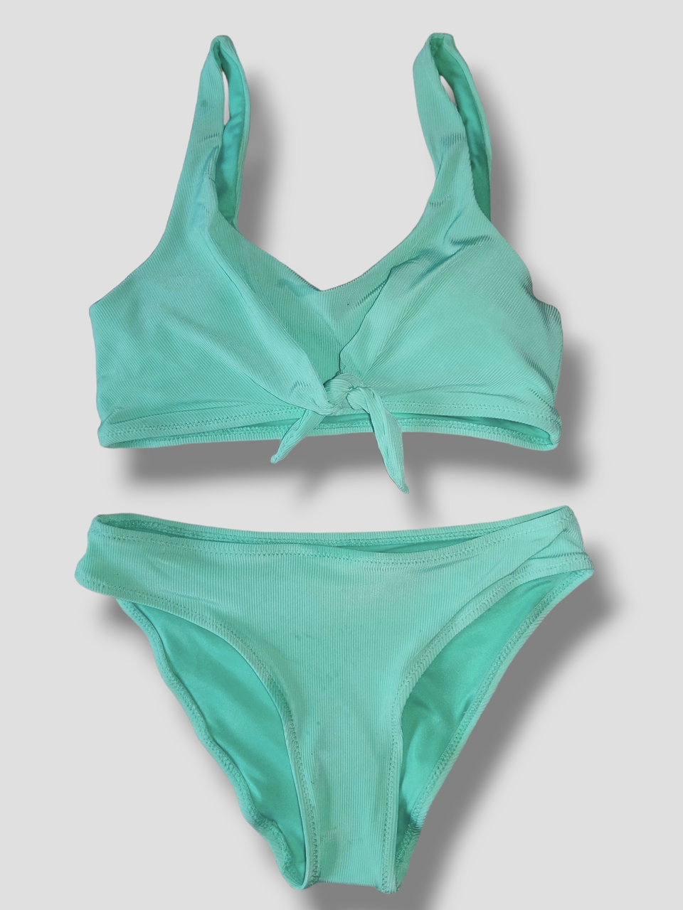 Дитячий підлітковий купальник рубчик Teres 966-1 бірюзовий 34 36 38 40 розмір