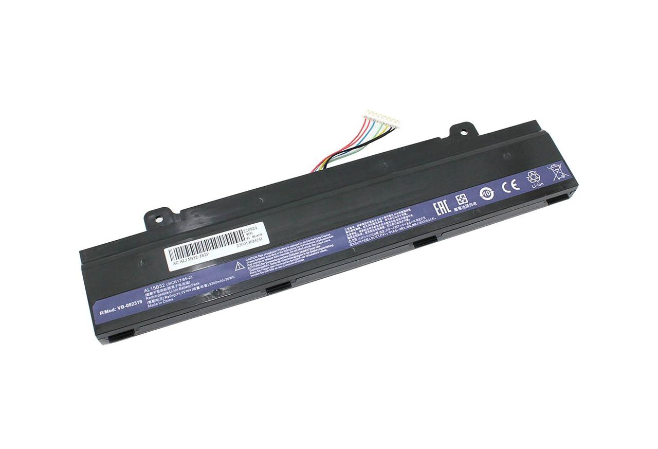 Акумулятор для ноутбука Acer AL15B32 Aspire V15V5-591G 11.1V Black 3200 mAh Оригінал