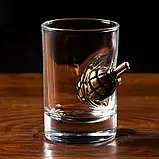 Набір чарок мікс на підставці 6 шт (пуля /граната/герб) в подарунковій упаковці, фото 7