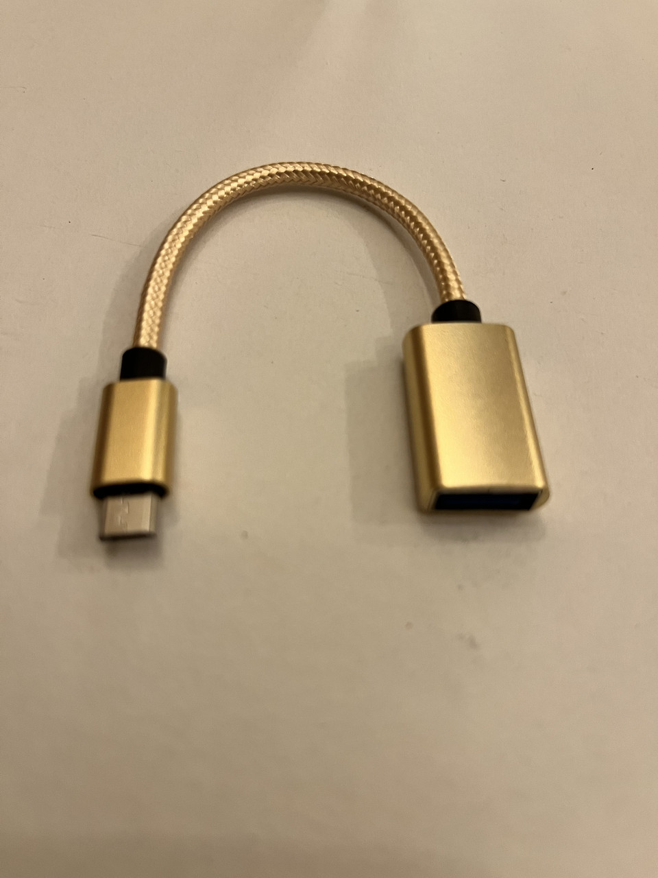 Переходник USB miniUSB, золотой цвет - фото 2 - id-p2055264226