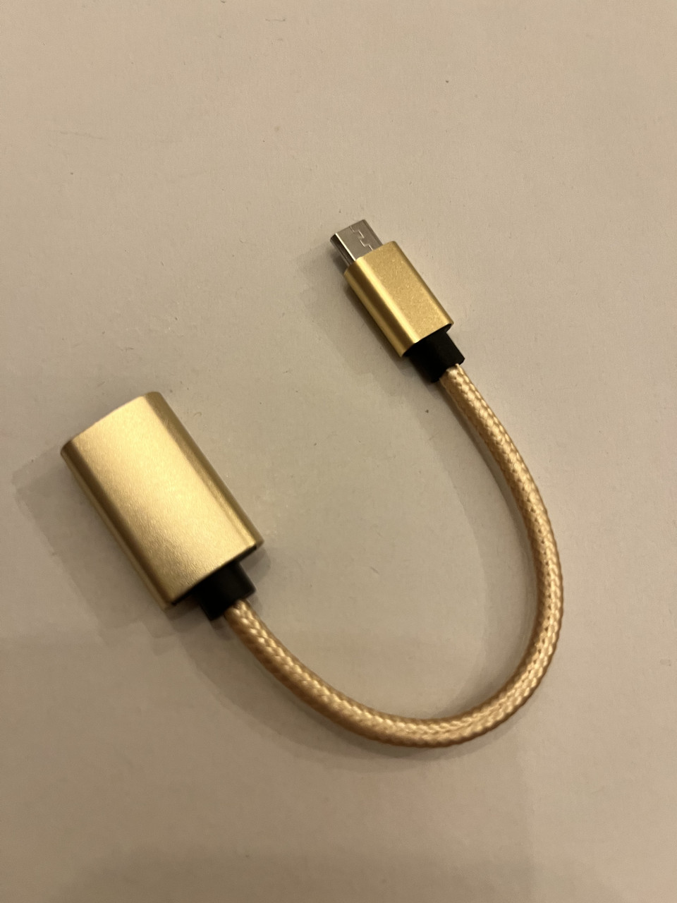 Переходник USB miniUSB, золотой цвет - фото 3 - id-p2055264226