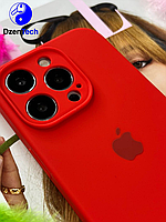 Силиконовый чехол на Айфон 13 Про Макс с закрытым низом Красный | iPhone 13 Pro Max SoftCase Red