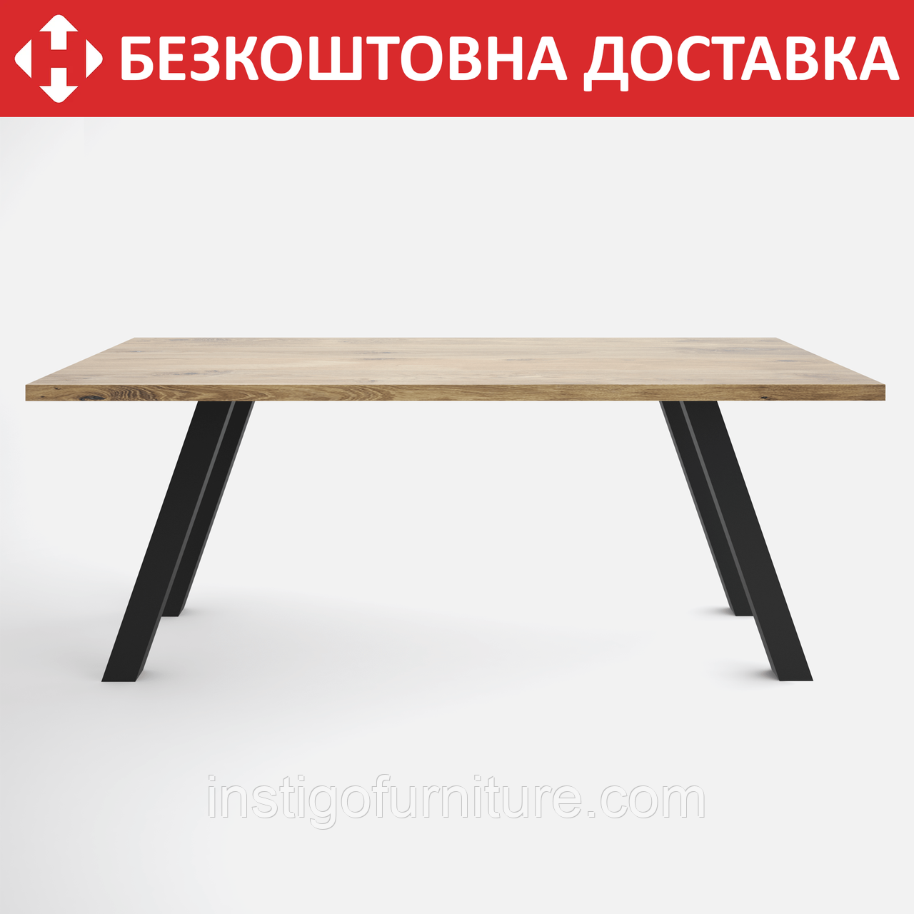 Ніжка для столу з металу 352×120mm, H=730mm