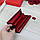 Жіночий шкіряний гаманець портмоне на магниті лаковий червоний натуральна шкіра, фото 5